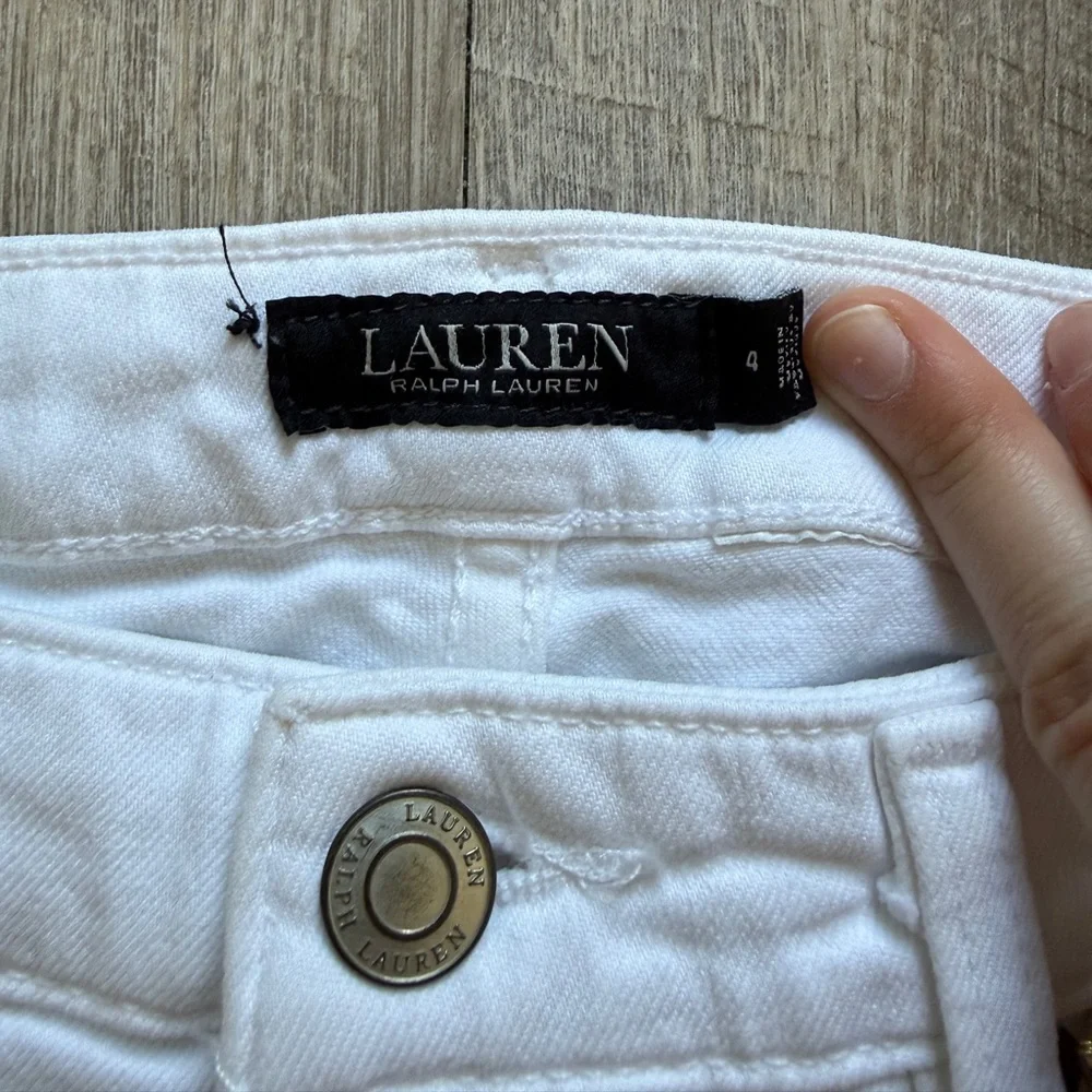 Ralph Lauren White Jeans with Colorful Stripes - Picture 2 of 5